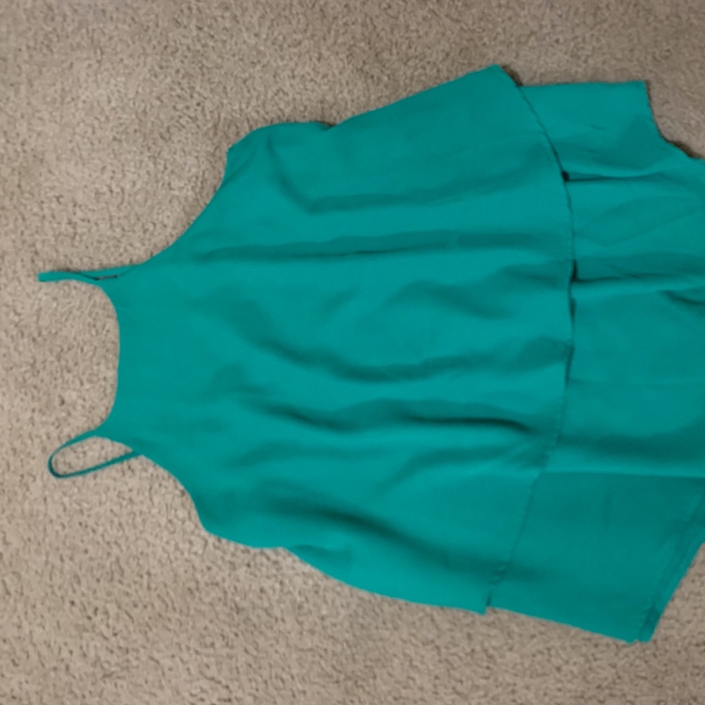 Green Loose Fitted Tank Top